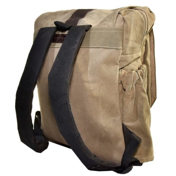 VINTAGE ADDICTION Recycled Military Tent Backpack - Picture 2 of 4